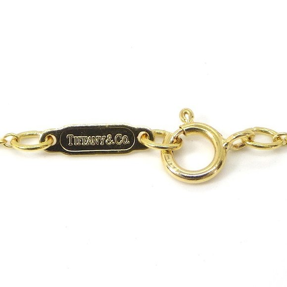 Tiffany Necklace Ribbon Diamond Yellow Gold Platinum